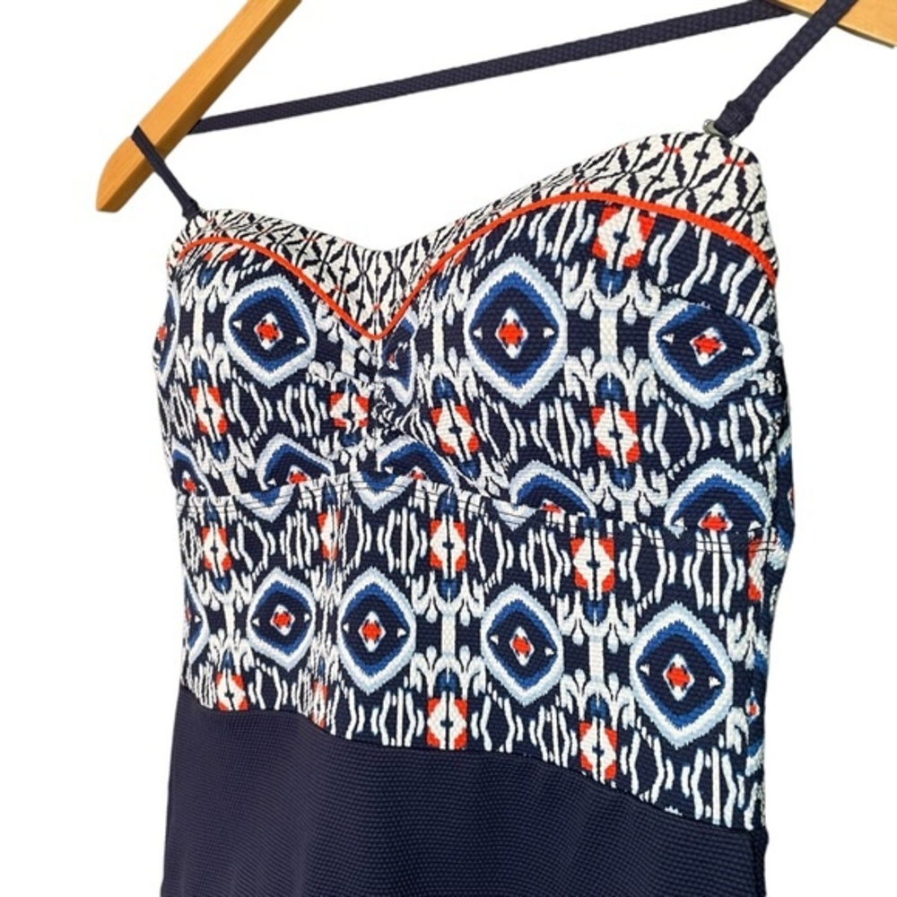 NWT Tommy Bahama Island Cays Ikat Bandeau One Piece Swimsuit Navy Size 8 NEW - Picture 10 of 11